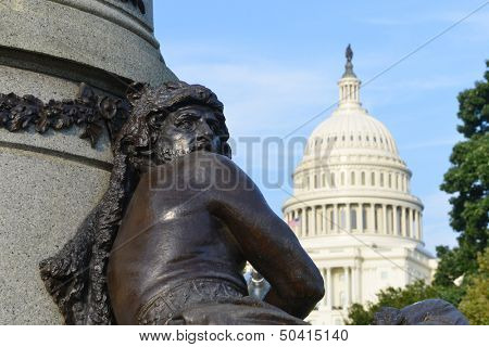 US Capitol, Washington DC, detail from The James A. Garfield Monument  