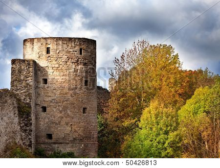 The ancient destroyed fortress. Petersburg. Russia. Koporye