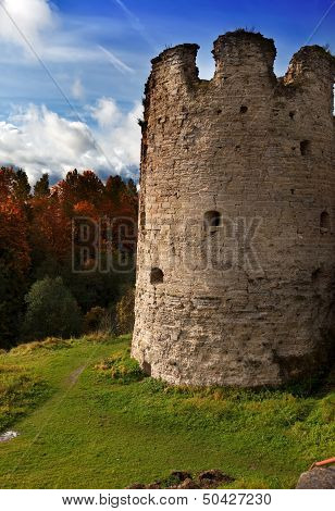 The ancient destroyed fortress. Petersburg. Russia. Koporye