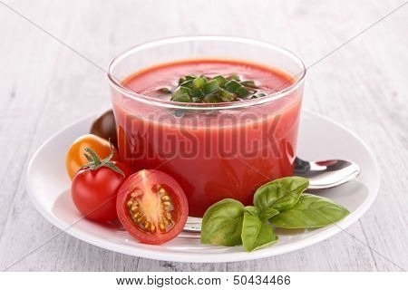 tomato gazpacho, cold soup