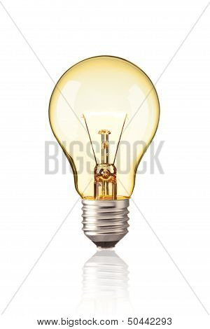 turn on tungsten light bulb,  Realistic photo image