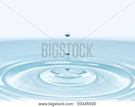 Stop Motion Of Droplet On Water Surface