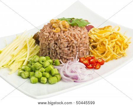 Fry Rice With The Shrimp Paste, Thai Food