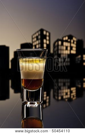 B52 Shot In Cityscape Setting