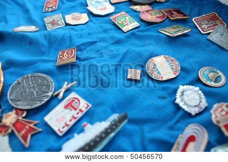 Set Of Soviet Badges About Olympiad In Moscow 1980