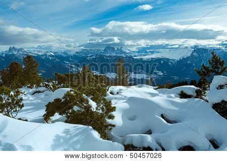 Beautiful Winter Mountain Landscape.