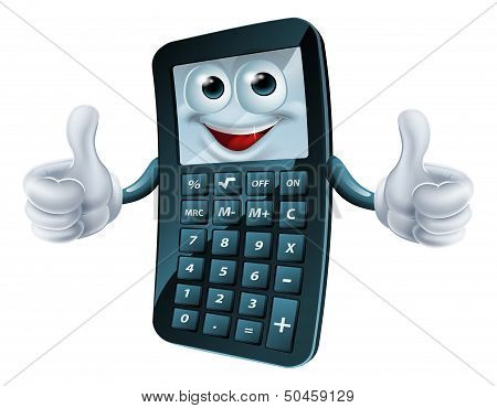 Cartoon Calculator Man