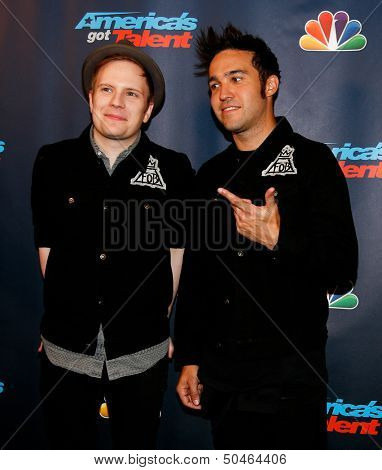 NEW YORK-SEP 4: Patrick Stump (left) and Pete Wentz of Fall Out Boy attend the post-show red carpet for NBC's 