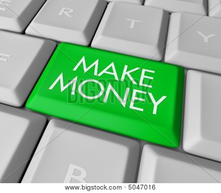 machen Sie Geld Schlüssel auf Computer-Tastatur