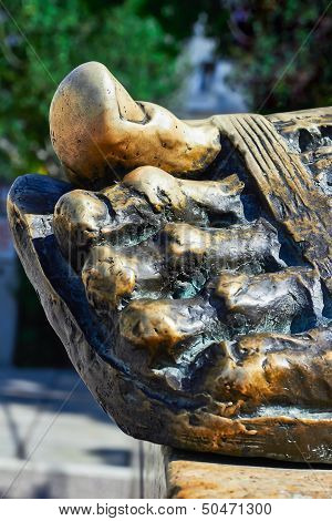 Bronze  Sculpture Of Foot