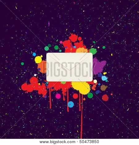 Envelope For Letters On The Background With Blots Of Paint