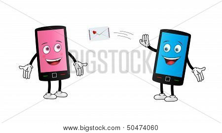 Phone couple texting