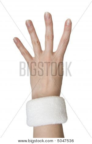 vier weibliche Hand mit Angabe