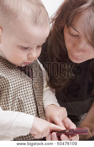 Mother Cares About Her Son