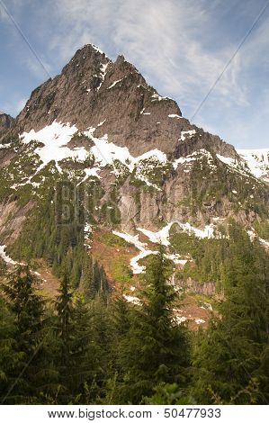 Fire Road Overlooks Sperry Peak North Cascade Mountain Range