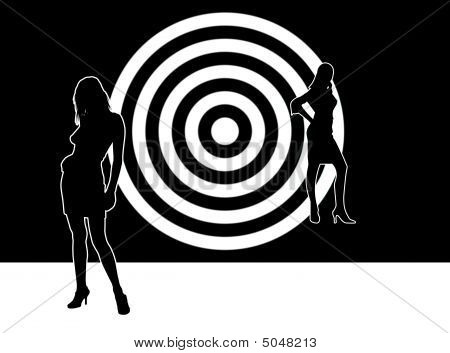 Due sagome di donne
