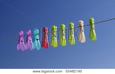 Colored Clothespin.