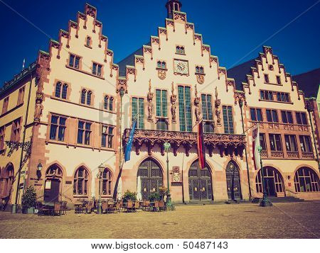 Retro Look Frankfurt City Hall
