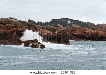 Pink Granite Coast Near Seven Islands