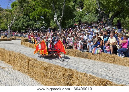 Lisbon, Portugal - September 09, 2011: Lisbon Red Bull Soapboax Race - 2 Grande Premio Red Bull - A Corrida Mais Louca do Mundo. 