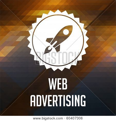 Web Advertising Concept on Triangle Background.