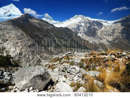 Artesonraju Glacier in Cordilera Blanca, Peru, South America