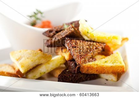 Toasted Bread with Tomatoes Sauce