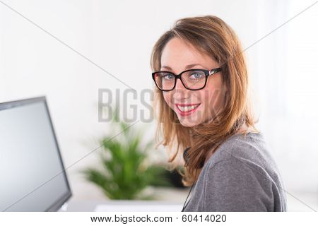beautiful young business woman