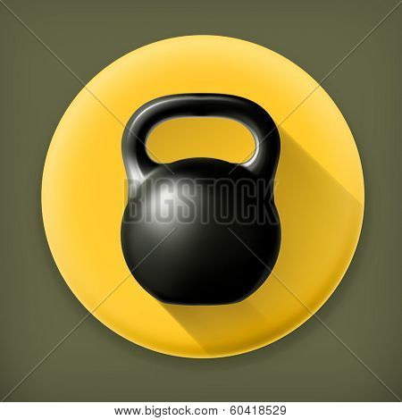 Weight, long shadow vector icon