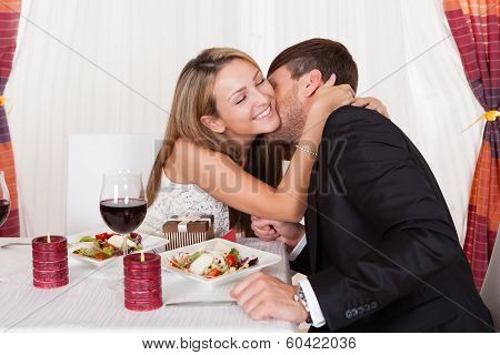 Young Woman Receives A Gift