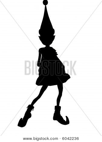 Christmas Elf silhuet Illustration