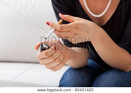 Lightening Up The Cigarette