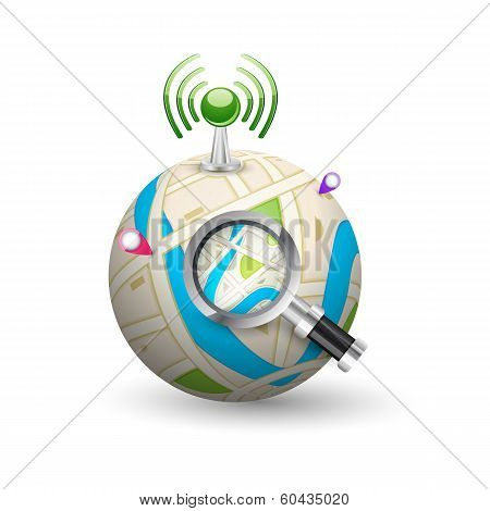 Road Map on Globe