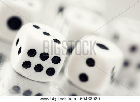 Close Up Of A Casino Dice