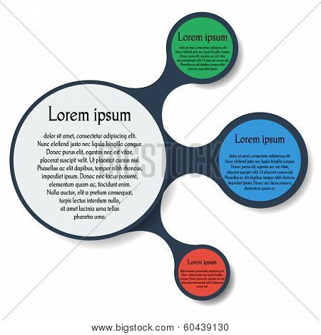 Metaball round diagram infographics