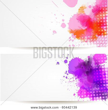 Two Watercolor Banners
