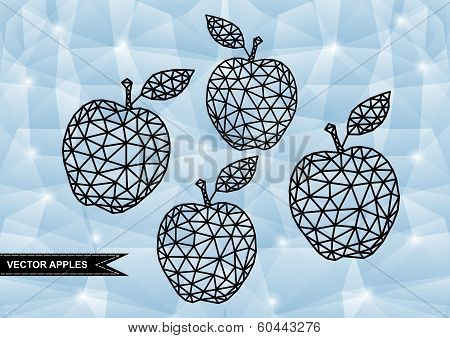 Abstract Triangle Apples With Background