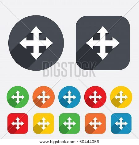 Fullscreen sign icon. Arrows symbol.