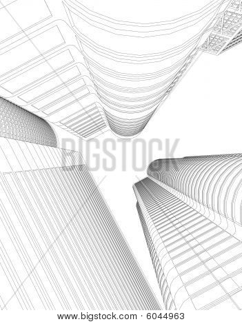 3D město