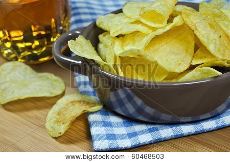Potato chips and beer
