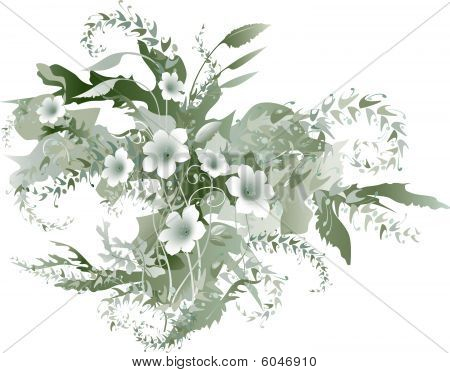 Delicate grisaille bloemen
