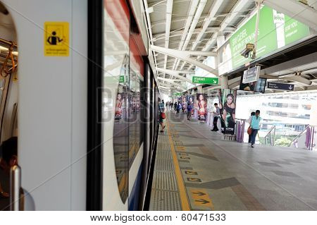 BANGKOK, THAILAND - OCT 27,2011:  subway station. Bangkok is the capital and the most populous city of Thailand. It is known in Thai as Krung Thep Maha Nakhon