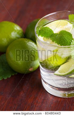 Mohito Cocktail With Lime And Mint