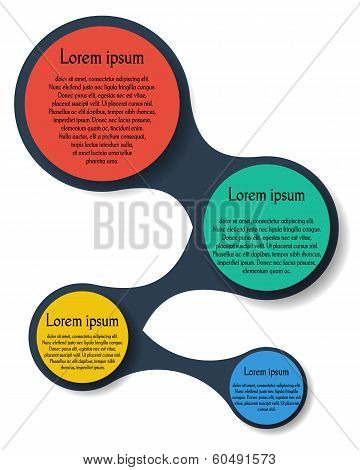 Metaball template colorful round diagram infographics for presentations