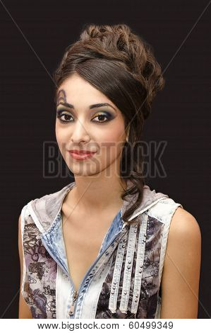 beautiful young girl with makeup