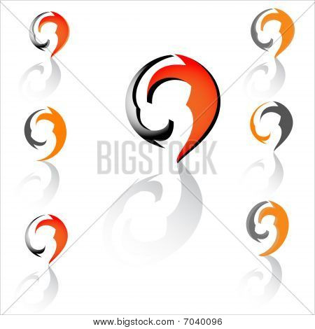 abstraktní symboly pro design