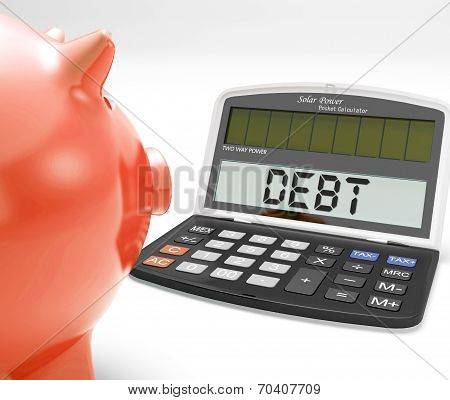 Debt Calculator Shows Credit Arrears Or Liabilities