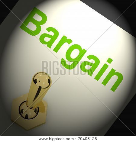 Bargains Switch Shows Discount Promotion Or Markdown