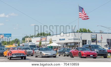 Corvettes And Thunderbird, Woodward Dream Cruise