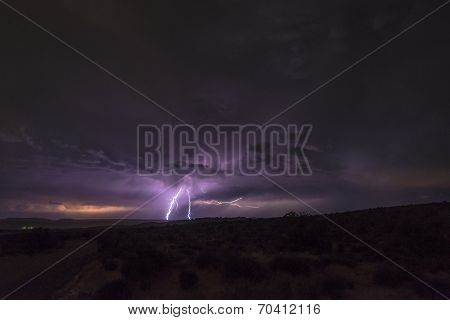 Lightning Strike At Night